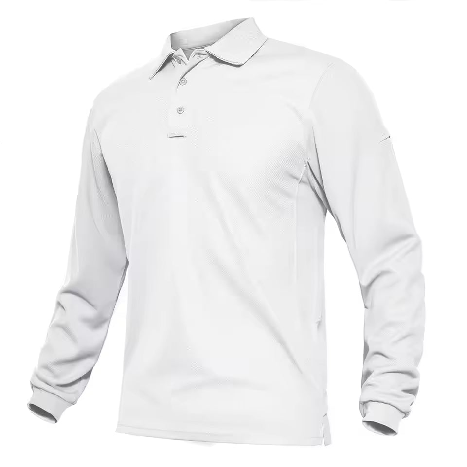 Men’s Long Sleeve Polo Shirt – Classic Collared Casual Top