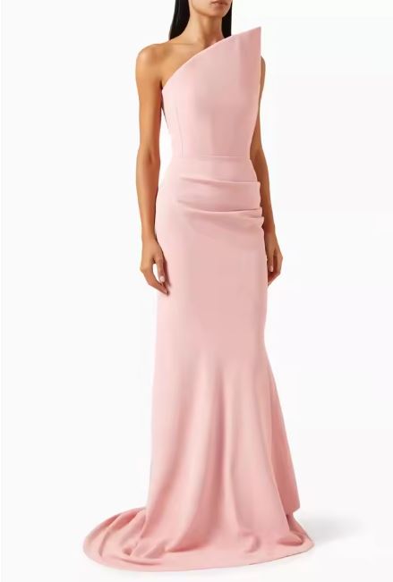 Baby Pink Elegant Women Party Dress