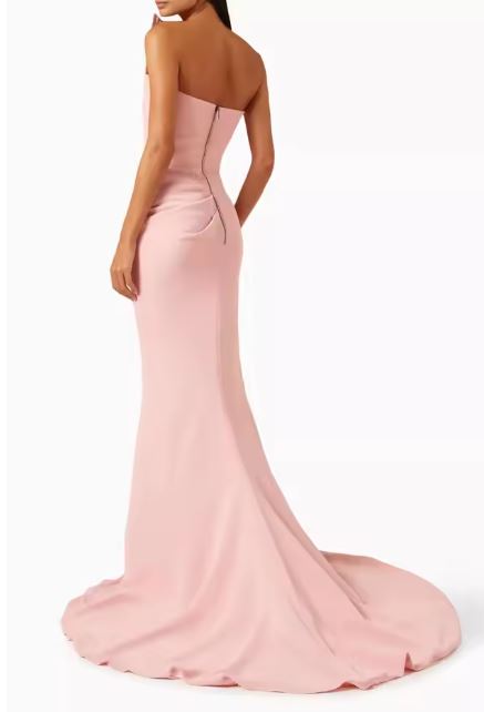 Baby Pink Elegant Women Party Dress