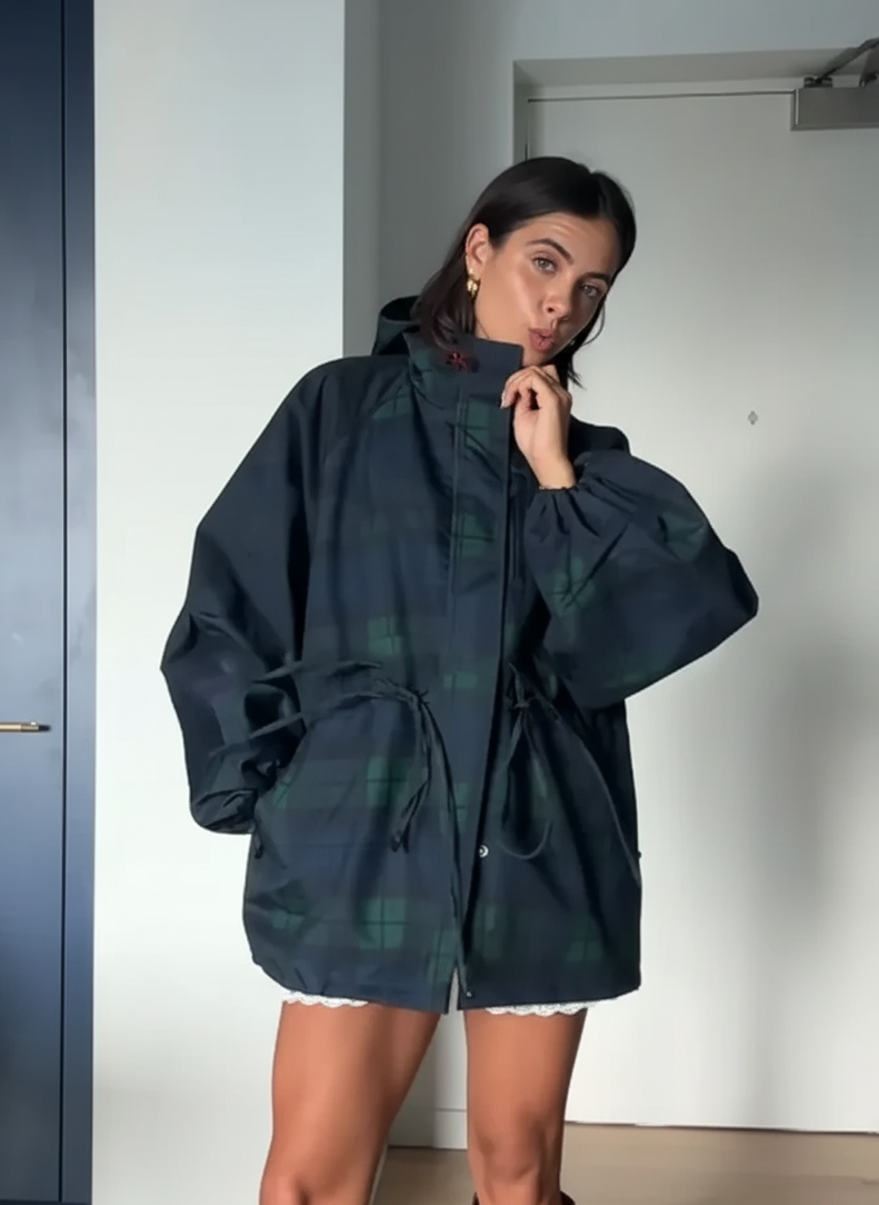 Loose Plaid Oversized Jacket