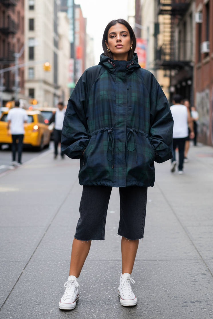 Loose Plaid Oversized Jacket