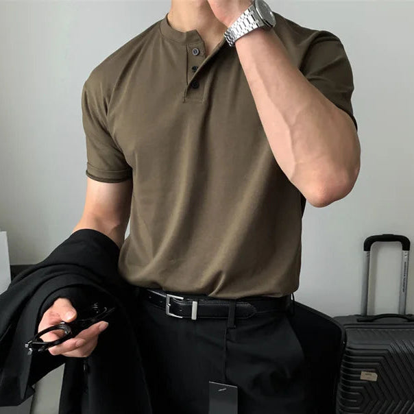 Men’s Casual Henley T-Shirt