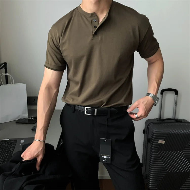Men’s Casual Henley T-Shirt