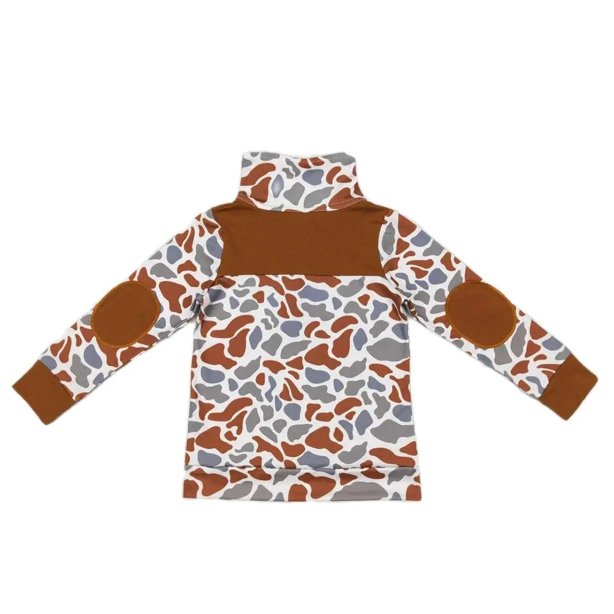 Camo Shirt Toddler Zipper Pullover (Brown Camo)
