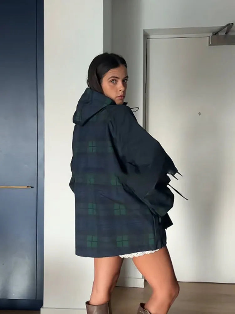 Loose Plaid Oversized Jacket