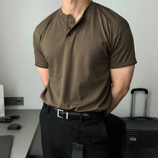 Men’s Casual Henley T-Shirt